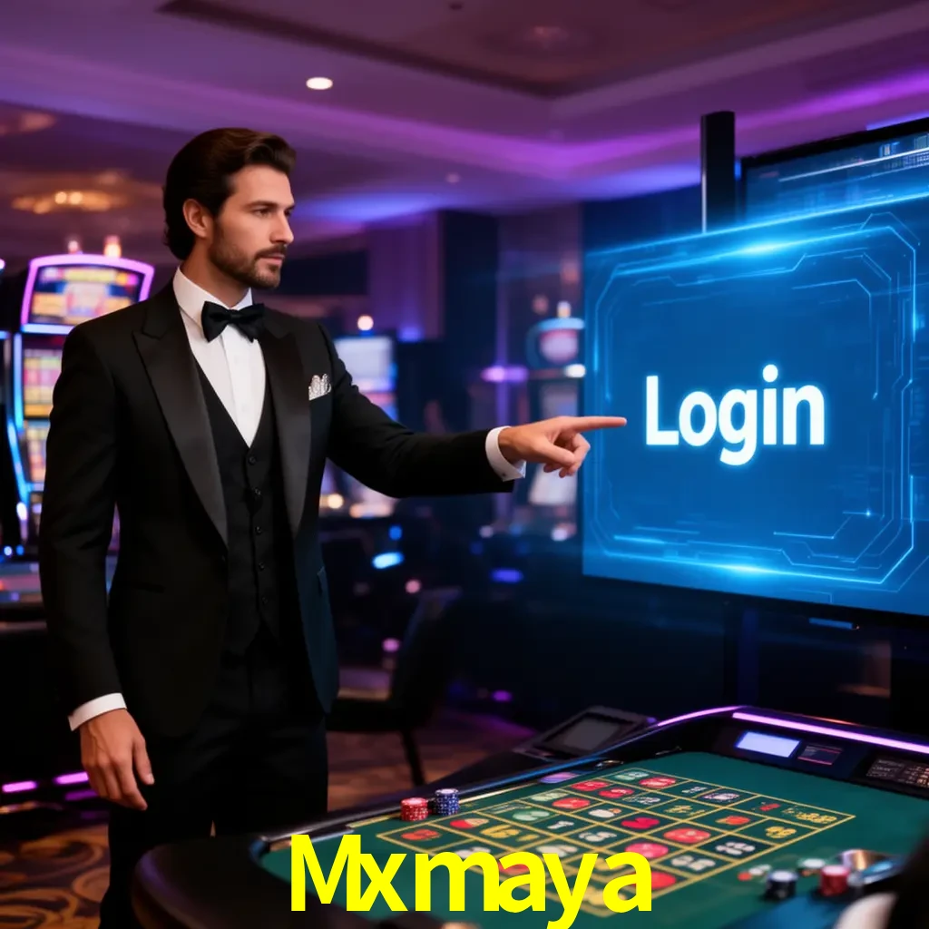 Mxmaya Login - OTP, cuenta y soporte Pantalla Mxmaya Login con OTP, contraseña, cuenta segura y soporte móvil
